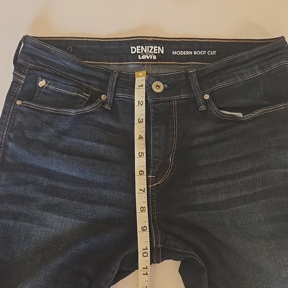 Denizen From Levis Women's Modern Boot Cut Dark Blue Denim Jeans Size 10 - Picture 9 of 12